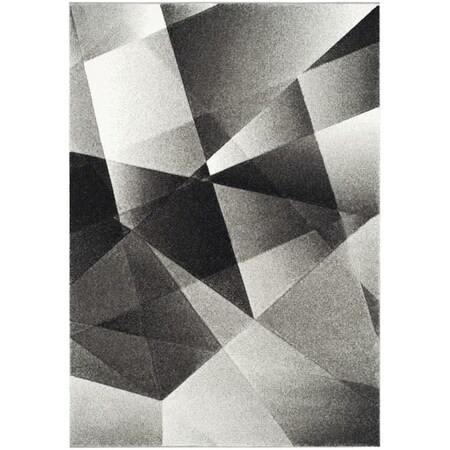 Flowers First 5 ft. 3 in. x 7 ft. 6 in. Porcello Power Loomed Area Rug Light Grey & Charcoal - Medium Rectangle FL1868165